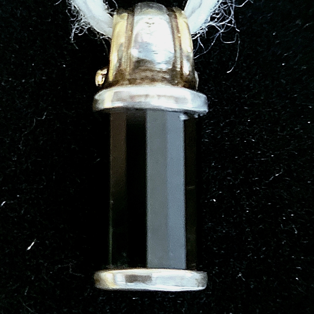 995 Stamped Silver Black Onyx